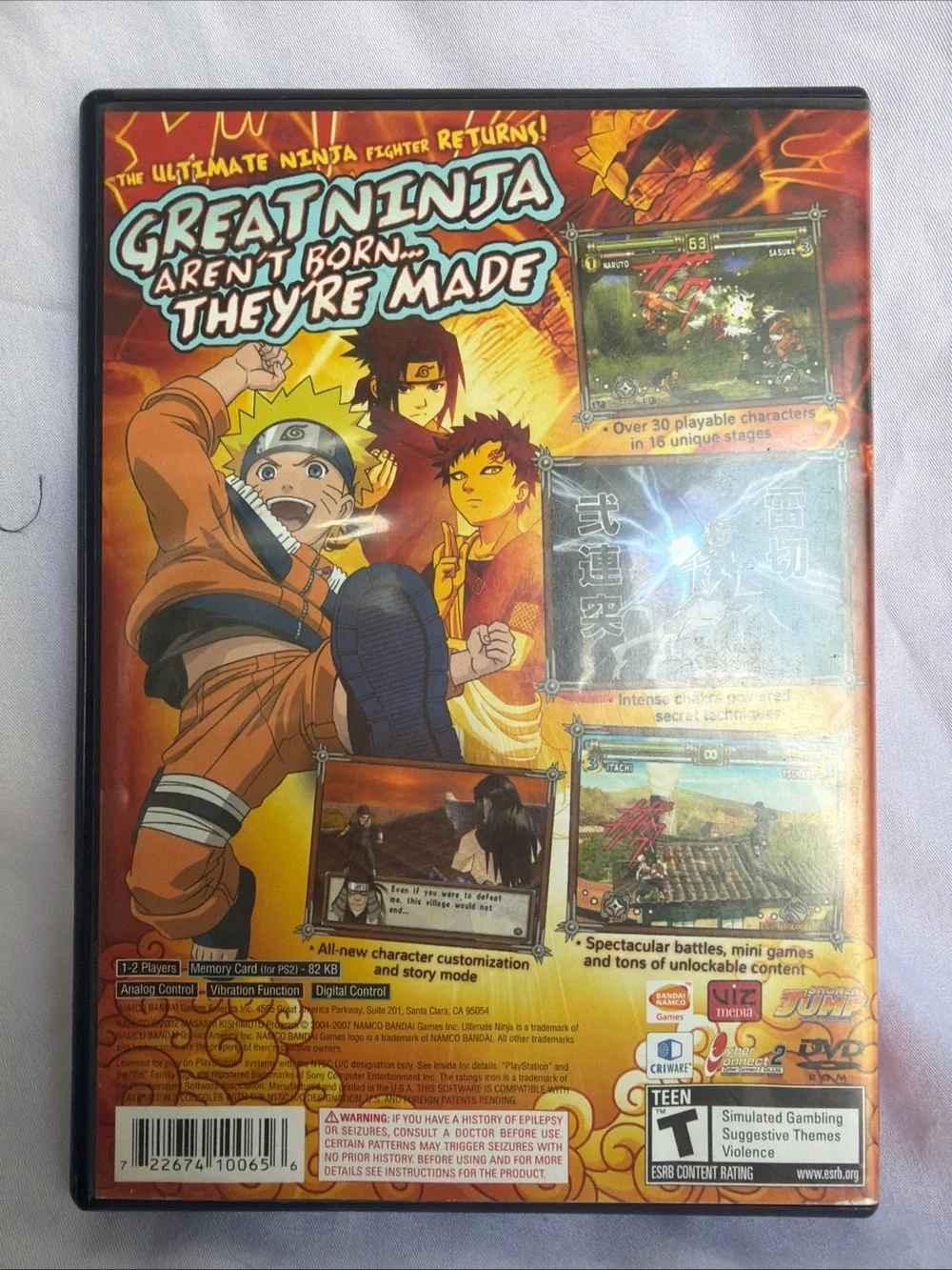 PlayStation 2 Naruto: Ultimate Ninja 2 Missing Manual / Case & Disc Only
